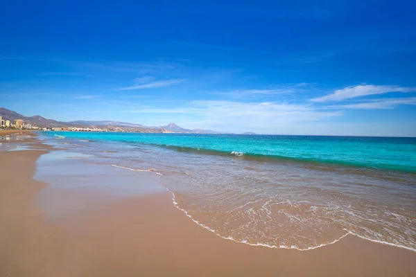 Praia Campello Muchavista Playa Alicante Costa Blanca Espanha — Fotografia de Stock