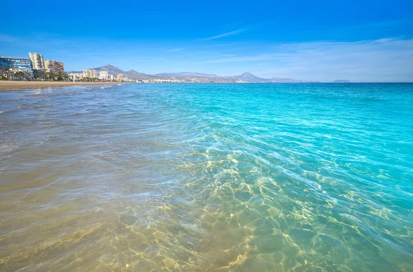 Spiaggia Campello Muchavista Playa Alicante Costa Blanca Spagna — Foto Stock