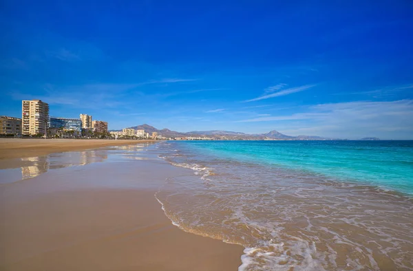 Campello Beach Muchavista Playa Alicante Der Costa Blanca Von Spanien — Stockfoto