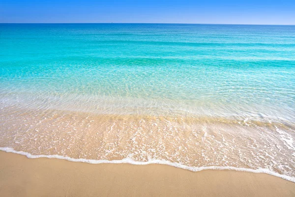 Doskonałe Śródziemnomorskiej Plaży Costa Blanca Hiszpania Alicante — Zdjęcie stockowe
