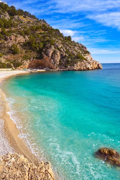 Пляж Granadella Средиземноморской Хавее Xabia Аликанте Испания — стоковое фото