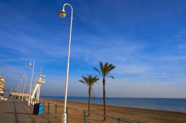 Guardamar del Segura merkezi plaj Alicante İspanya Costa Blanca