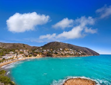 Moraira Teulada Alicante İspanya Costa blanca adlı el Portet beach