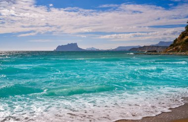 Moraira Teulada Alicante İspanya Costa blanca adlı el Portet beach