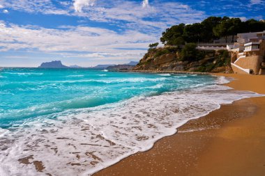 Moraira Teulada Alicante İspanya Costa blanca adlı el Portet beach