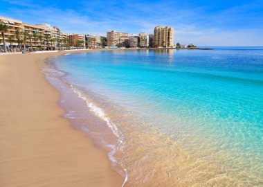 Playa del Cura beach Costa Blanca yönü Torrevieja Alicante İspanya