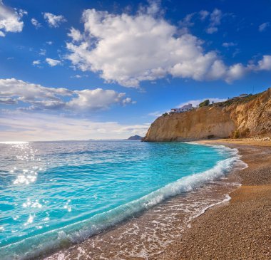 Bol da Bon nou plaj Villajoyosa Alicante da Nou İspanya Costa Blanca Vilajoiosa