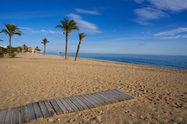 Paradis veya Paraiso beach playa Vila Joiosa Alicante, İspanya da Costa Blanca Villajoyosa