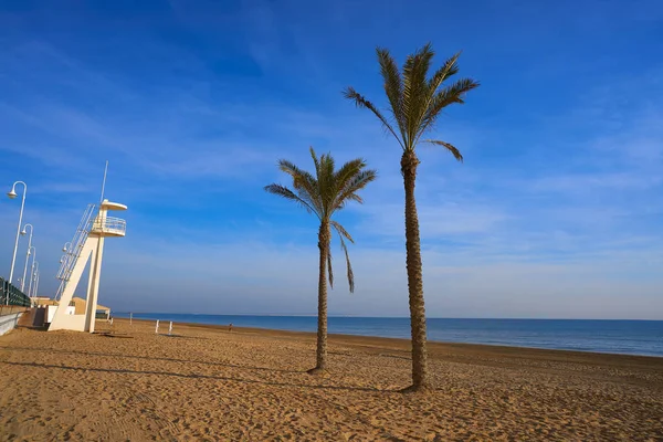 瓜尔达马尔 德尔塞古拉中心海滩在西班牙阿利坎特的科斯塔布兰卡 — 图库照片