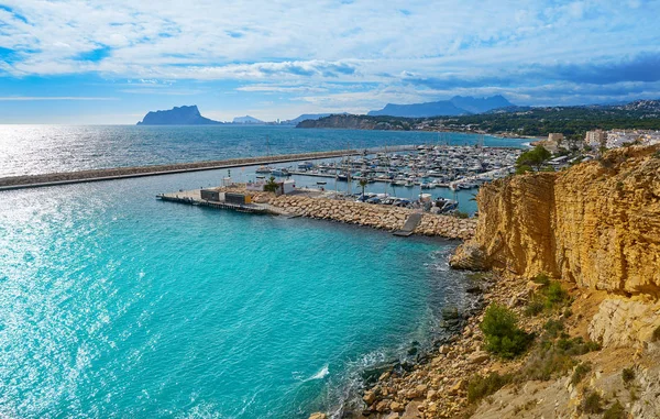 Pantai Moraira Portitxolet Alicante Desa Teulada Spanyol — Stok Foto