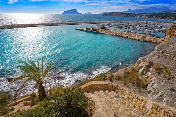 Moraira beach Portitxolet Alicante İspanya Teulada Köyü