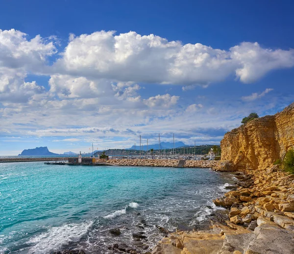 Moraira Pláž Portitxolet Alicante Teulada Vesnice Španělska — Stock fotografie