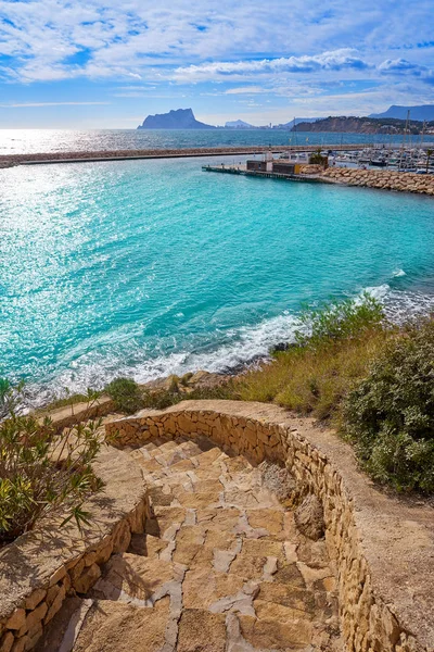 Moraira のビーチ テウラダ村スペインのアリカンテで Portitxolet — ストック写真