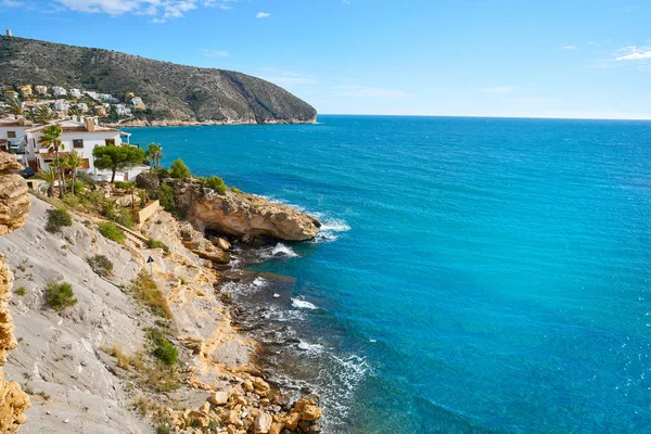 Moraira Plaży Portitxolet Alicante Miejscowości Teulada Hiszpanii — Zdjęcie stockowe