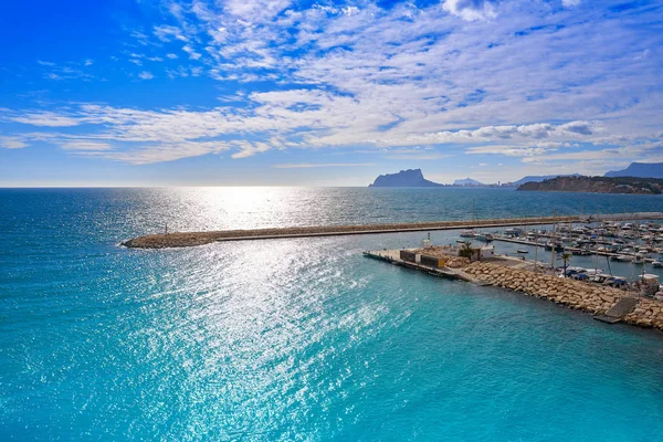 Moraira Beach Portitxolet Alicante Bei Teulada Dorf Spanien — Stockfoto