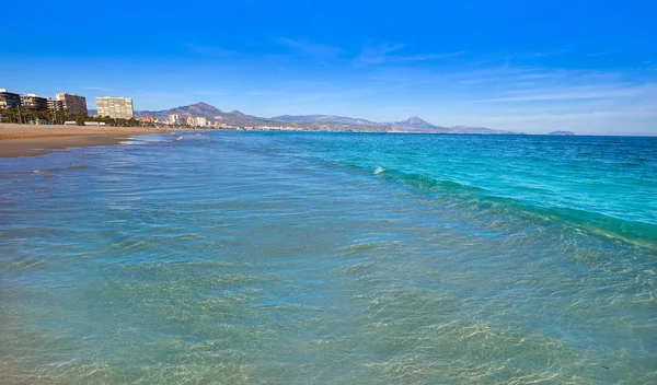 Pláž Playa San Juan Alicante Costa Blanca Španělsku — Stock fotografie