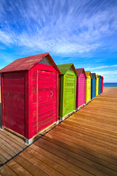 San Juan Alicante Beach Playa Costa Blanca Spain Colorful Houses — Stock Photo, Image