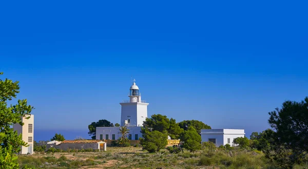 Faro Santa Pola Latarni Alicante Costa Blanca Hiszpanii — Zdjęcie stockowe