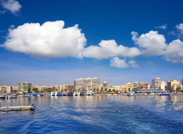 Santa Pola Hafen Und Skyline Alicante Von Spanien — Stockfoto