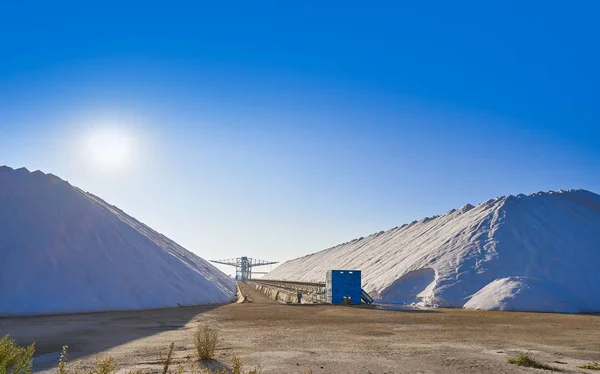 Santa Pola Salinas Saltworksen Berg Salt Alicante Spanien — Stockfoto