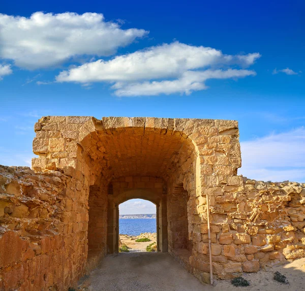 Porta Arco Fortaleza Ilha Nova Tabarca Alicante Espanha — Fotografia de Stock
