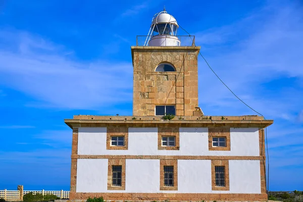 Lighthouse Faro Nova Tabarca Island Alicante Spain — Stockfoto
