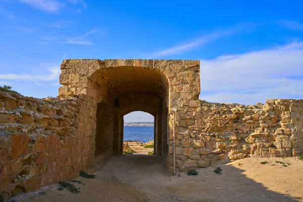 Pevnosti Obloukové Dveře Nova Tabarca Island Alicante Španělsko — Stock fotografie