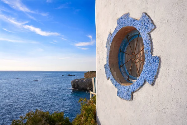 Nova Tabarca Ilha Fachadas Brancas Alicante Espanha — Fotografia de Stock