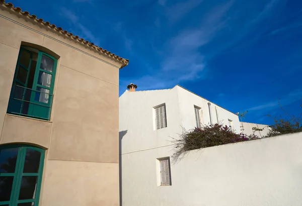 Façades Île Nova Tabarca Alicante Espagne — Photo