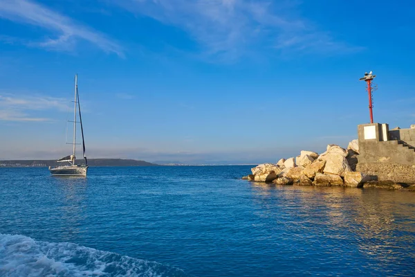 Porto Ilha Nova Tabarca Alicante Espanha — Fotografia de Stock