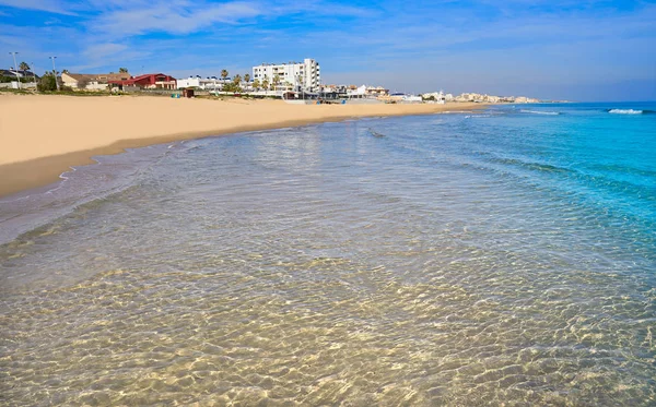 Пляж Playa Mata Торревьехе Аликанте Испании Коста Бланке — стоковое фото