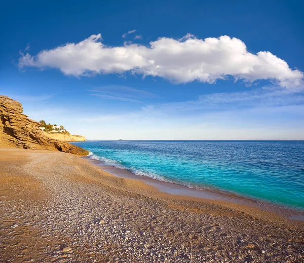 Caleta Pláž Playa Villajoyosa Alicante Španělsku Také Vila Joiosa Costa — Stock fotografie