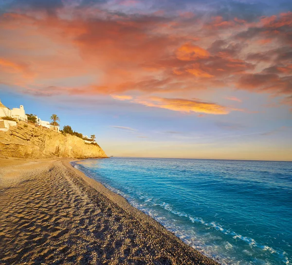Praia Esparrello Playa Villajoyosa Alicante Espanha Também Asparrallo Vila Joiosa — Fotografia de Stock