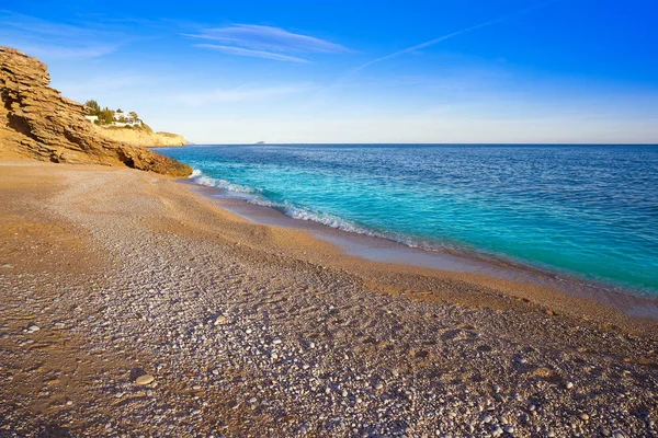 Caleta Praia Playa Villajoyosa Alicante Espanha Também Vila Joiosa Costa — Fotografia de Stock