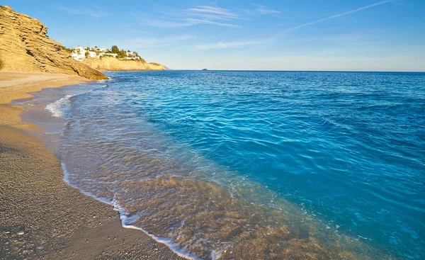 Spiaggia Caleta Playa Villajoyosa Alicante Spagna Anche Vila Joiosa Costa — Foto Stock