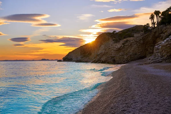 Esparrello Beach Playa Villajoyosa Alicante Spain Also Asparrallo Vila Joiosa — Stock Photo, Image