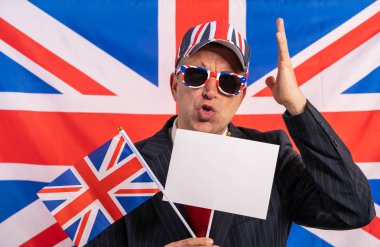 İngiliz erkek işadamı Brexit afiş 