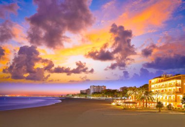 Castellon benicassim plaj gün batımı