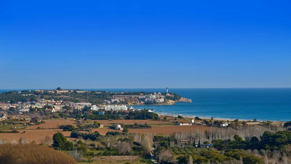 Altafulla antenowe Skyline w Tarragona — Zdjęcie stockowe