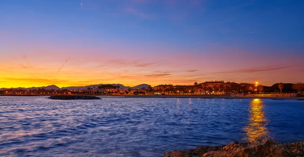 Cambrils Strand Sonnenuntergang in Tarragona — Stockfoto