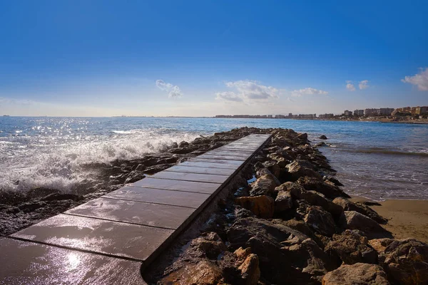 Brise-lames Benicassim à Castellon Espagne — Photo