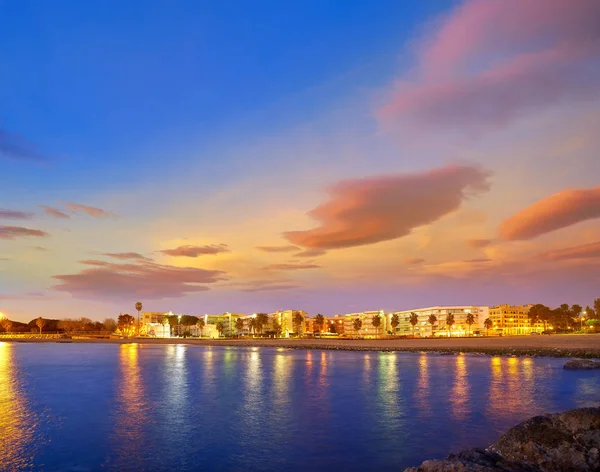 Cambrils playa puesta de sol en Tarragona —  Fotos de Stock