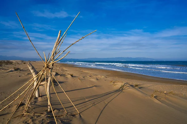 Plaża Delta del Ebro Punta del Fangar — Zdjęcie stockowe