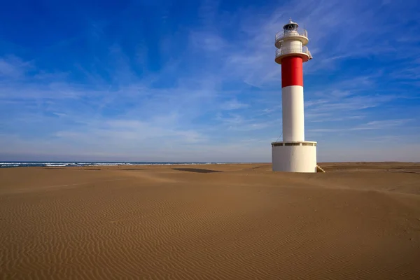 Delta del Ebro lighthouse Punta del Fangar — Stock Photo, Image