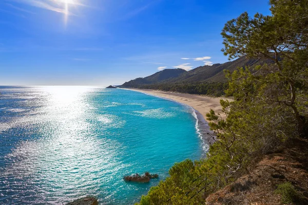 Playa Illot del Tom Ametlla de mar strand - Stock-foto