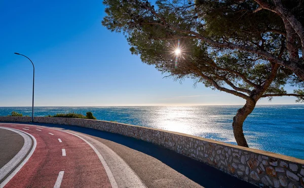 Miami-Platja strand fiets track in Tarragona — Stockfoto