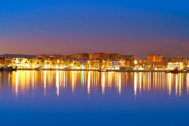 Tarragona bağlantı noktası günbatımı, İspanya