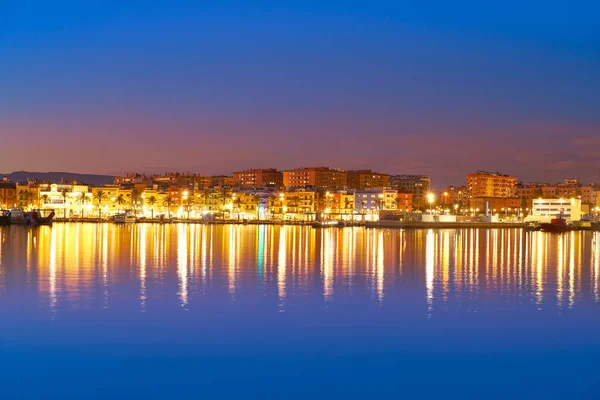 Zachód słońca portów Tarragona, w Katalonii — Zdjęcie stockowe