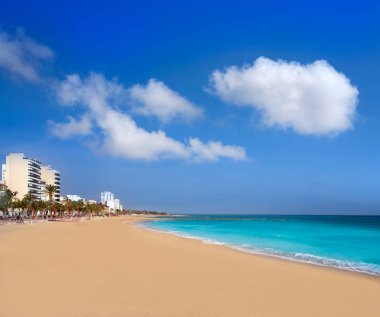 Castellon 'daki Vinaroz Playa del Forti plajı