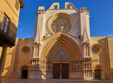 Tarragona Cathedral basilica in Catalonia clipart